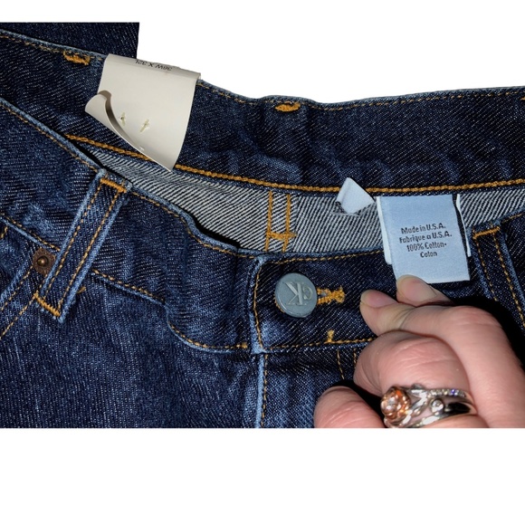 New With Tags Calvin Kline Dark Blue Denim Jeans 36” x 32 Sold - Picture 6 of 10